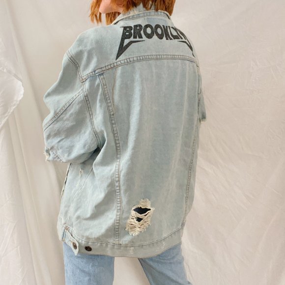 Carbon Jackets & Blazers - Brooklyn Distressed Oversized Denim Jacket